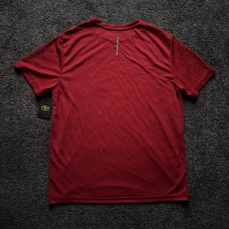 Athletic Works Men's Medium Red 2PC Set: Dri-Works Quick Dry Shirt & Mesh Shorts gallery