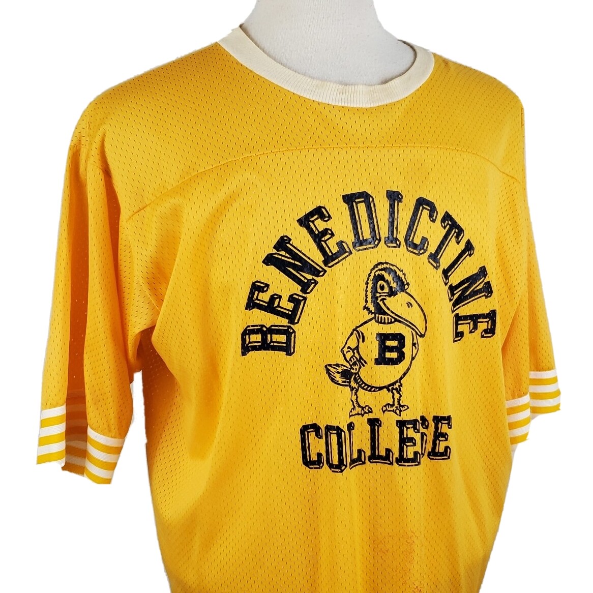 Vintage Benedictine College Athletic Shirt Jersey XL Nylon Mesh Artex USA Ravens gallery