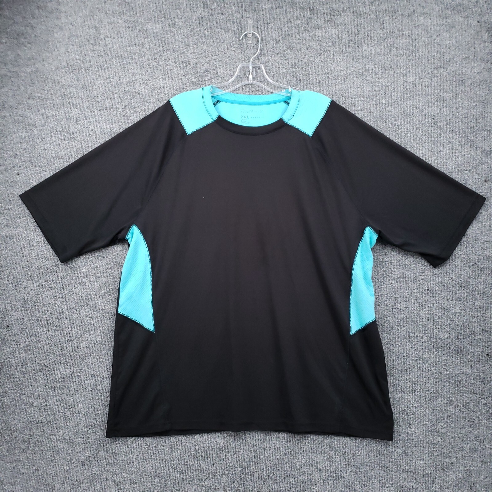 Reebok T-Shirt Men 2XL XXL Black Pullover Crew Neck Short Sleeve Training Active gallery