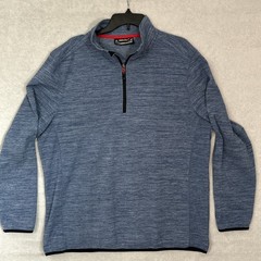 Avalanche Outdoor 1/4 Zip Pullover Mens Size Extra Large Blue Long Sleeve Hiking