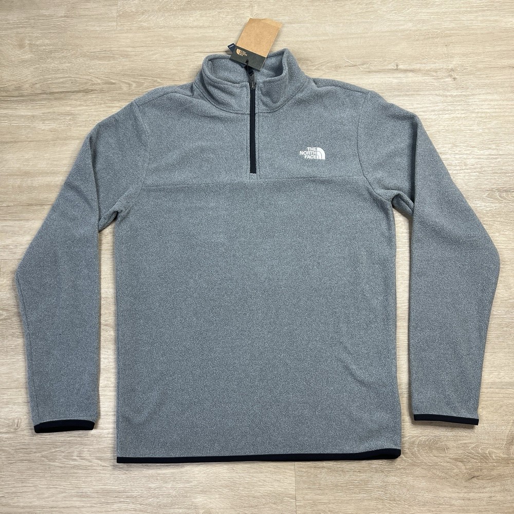 The North Face Anchor 1/4 Zip Pullover Regular Fit Gray Mens Size Small NWT