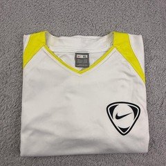 Nike Jersey Mens XL White Yellow Tiempo Soccer Training Performance Athletic