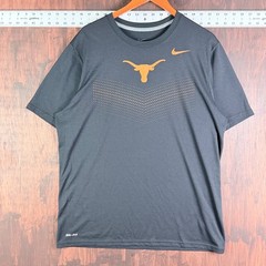 Nike Texas Longhorns Mens Dri-FIT T-Shirt Black Orange Graphic 23546X-BLK Large