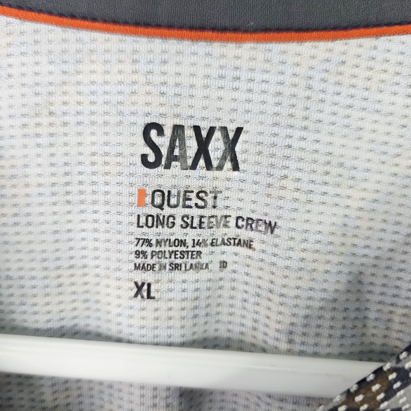 SAXX Men's 2XL / XXL Quest Crew Lightweight Base Layer Shirt Outdoor Regulating gallery