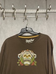 Howler Bros Shirt Men XXL Brown Aztec Tribal Monkey Heed The Call Graphic Tee
