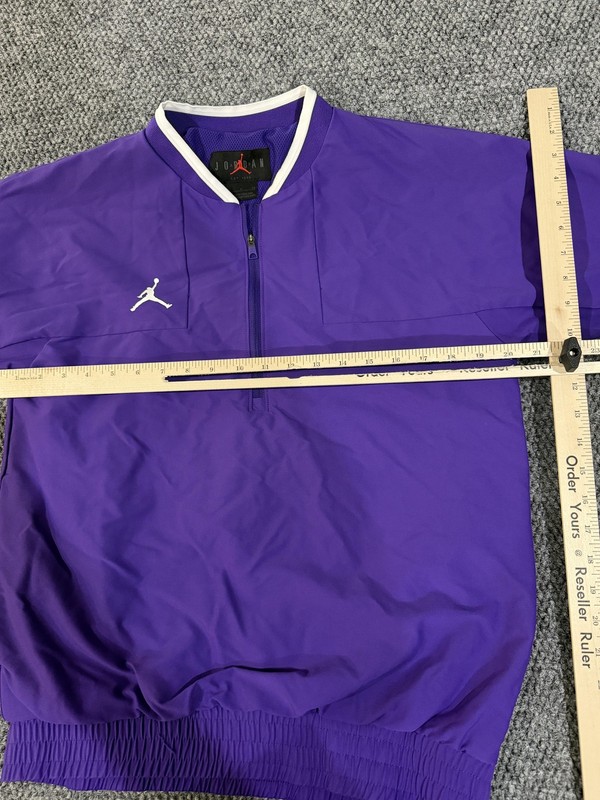 Jordan Pullover Mens Small Purple 1/4 Zip Short Sleeve Lined Stretch Athletic gallery