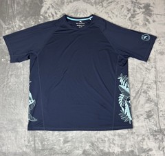 Tommy Bahama IslandActive T-Shirt Men’s 2XL Blue UPF 30 Logo Beach Hawaiian