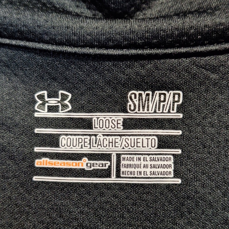 Under Armour Quarter Zip Pullover Men Small Gray UA Golf Allseasongear Loose gallery