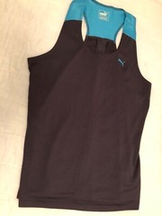 Boys size XL sleeveless Puma polyester & mesh tank top 27″ long 20″ chest front