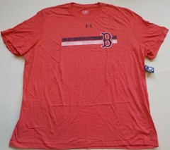 BOSTON RED SOX UNDER ARMOUR T SHIRT BIG MEN’S 4X 5X LOOSE HEATGEAR NWT RED