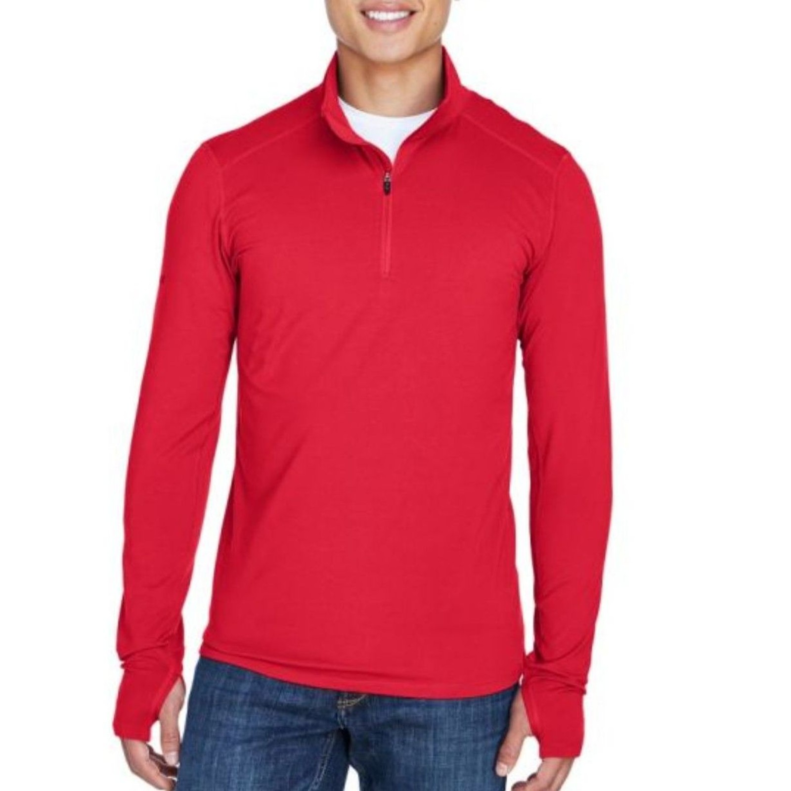 Marmot Half Zip Pullover Mens LARGE Red Harrier Performance Stretch Co. Logo NEW gallery