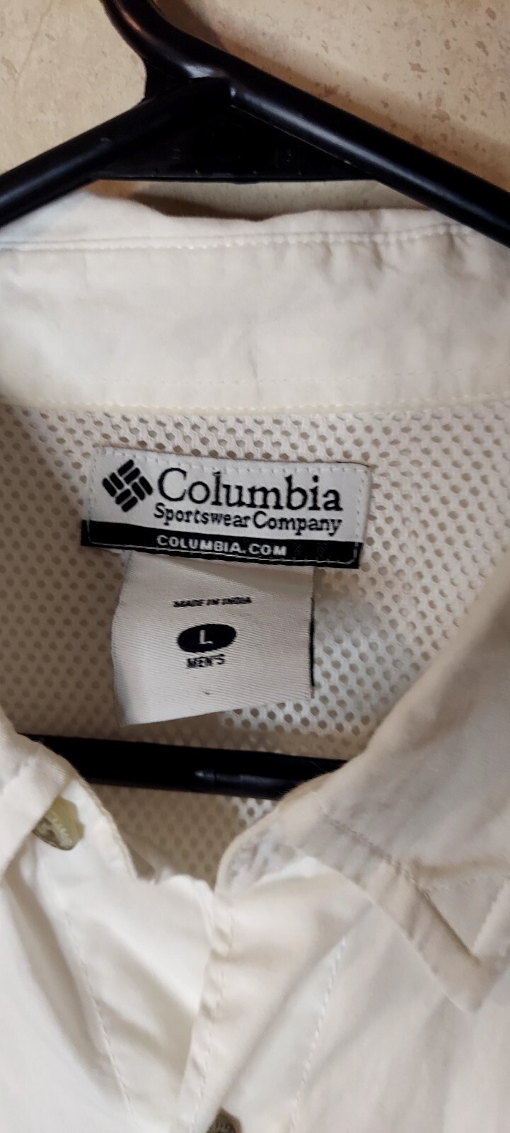 Columbia Button Up Shirt Mens M. White Casual Outdoor Lightweight Fishing gallery