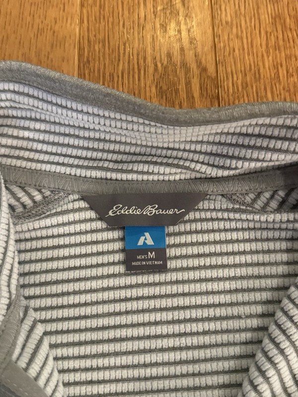 Eddie Bauer First Ascent 1/2 Zip Pullover Men's M Grey Performance Golf Running gallery