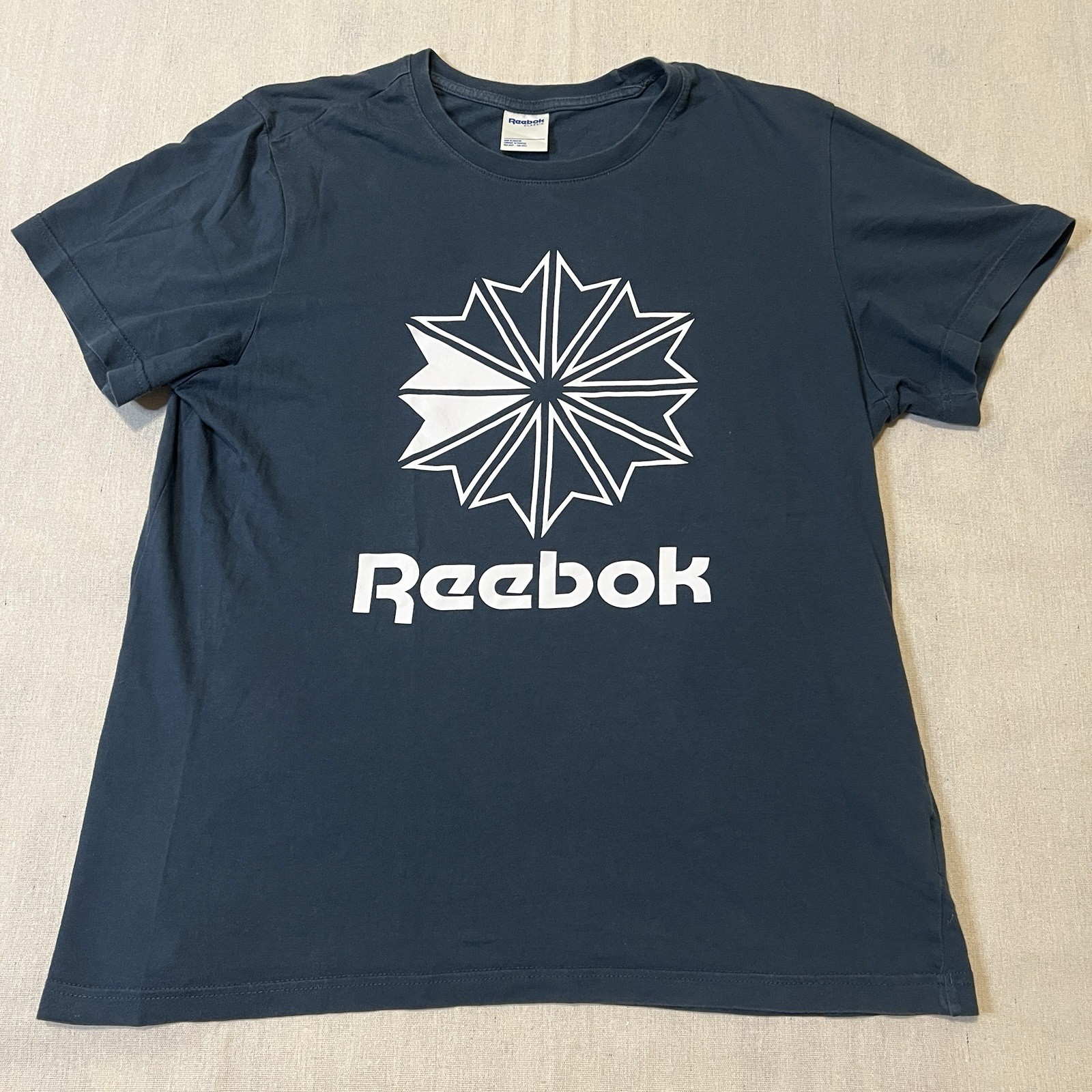 Men's Reebok "Original Logo" Classic Styles Graphic T-Shirt (Large) Teal Color gallery