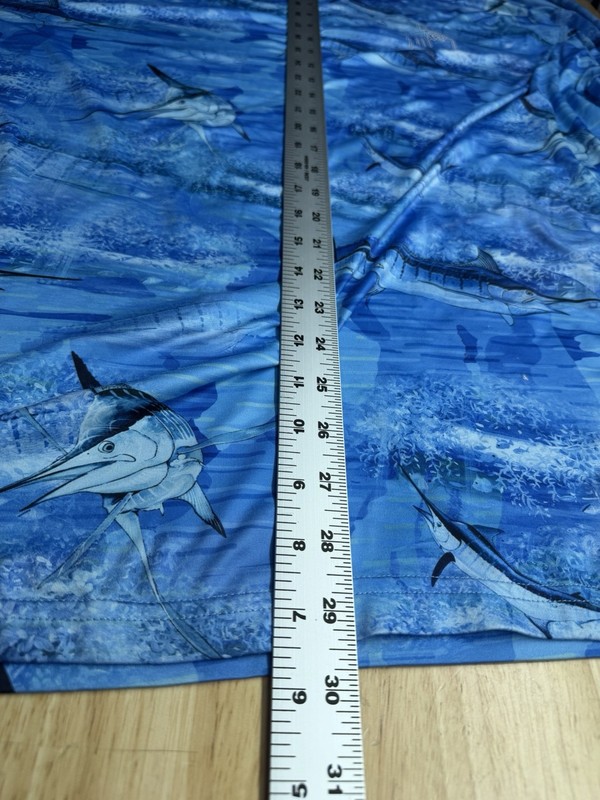 Guy Harvey Marlin All Over Print Performance Fishing Shirt Long Sleeve XL UPF gallery
