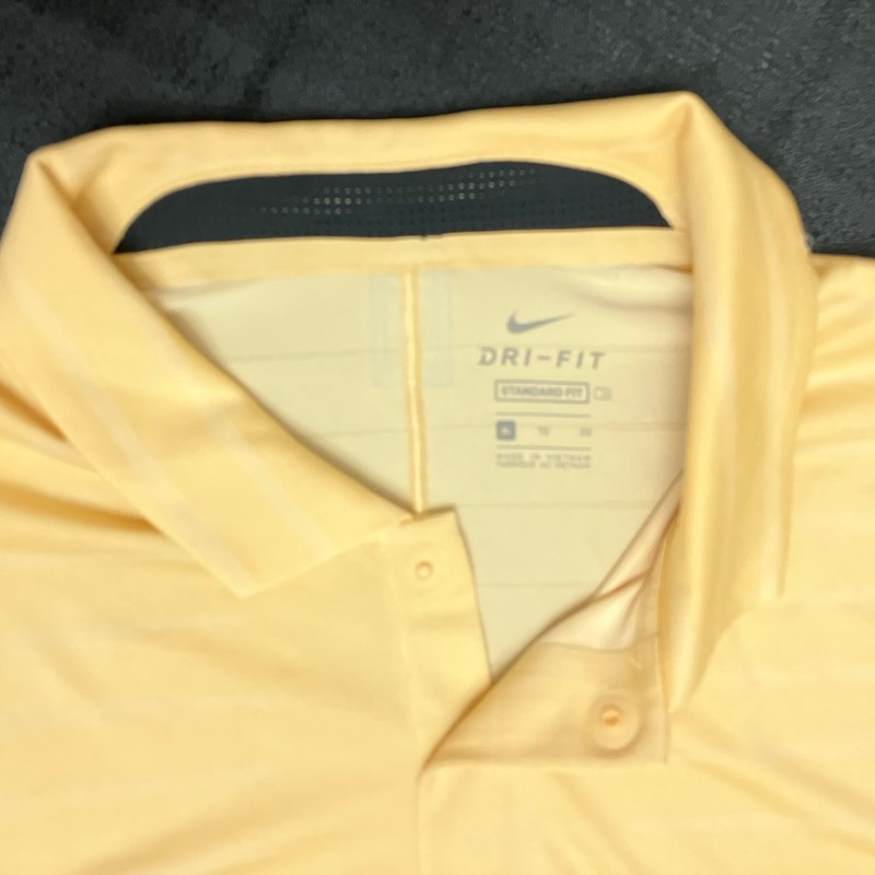 Nike Golf Tiger Woods Cooling Tiger Stripe Polo BV0350 251 Celestial Gold Sz XL gallery
