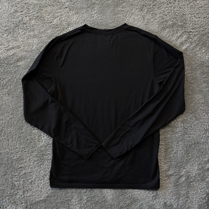 Outerknown Active Mens Long Sleeve Activewear Shirt Black Size Medium gallery