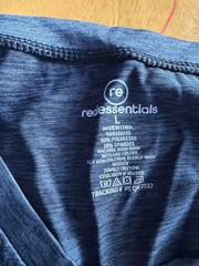 realessentials Men’s Blue Short Sleeve Crew Neck Activewear T-Shirt Size L