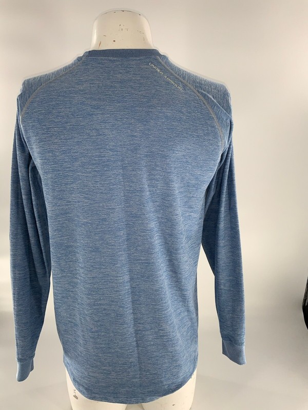 Under Armour Fitted Pullover Sweatshirt M Men Light Blue Poly Crew YGI D2-403 gallery