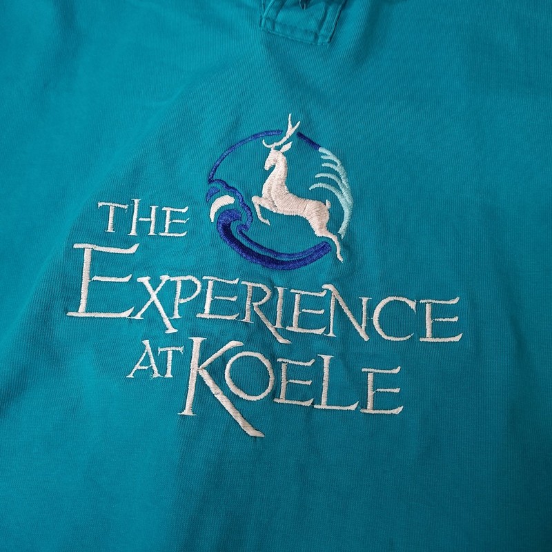 Vtg USA Terry Mock Golf Popover Top Sz XL Blue Koelle Experience Embroidered gallery