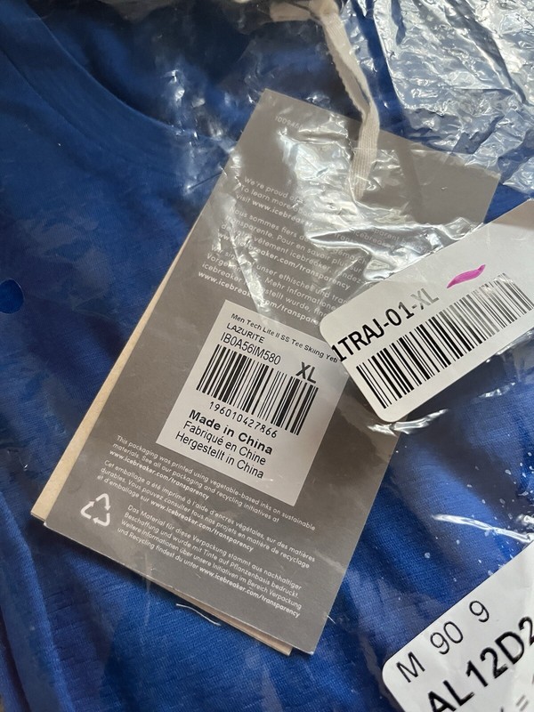 NWT Icebreaker Merino Ski Yeti Tech Lite II SS T Shirt Lazurite Blue Men’s XL gallery
