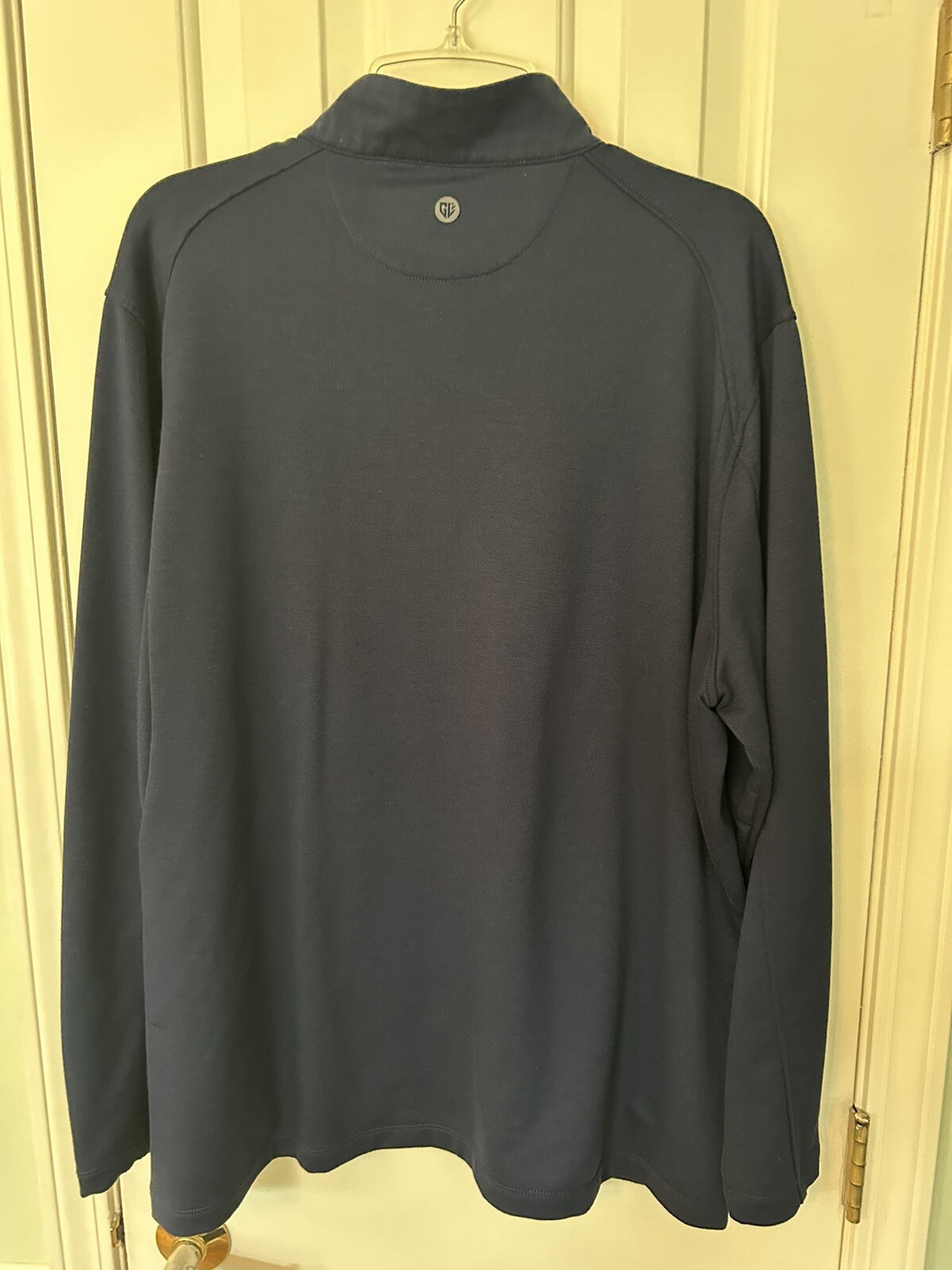Graham Luxe Porter 1/4 Zip L/S Pullover Mens XL Navy Blue Performance Golf NWOT gallery