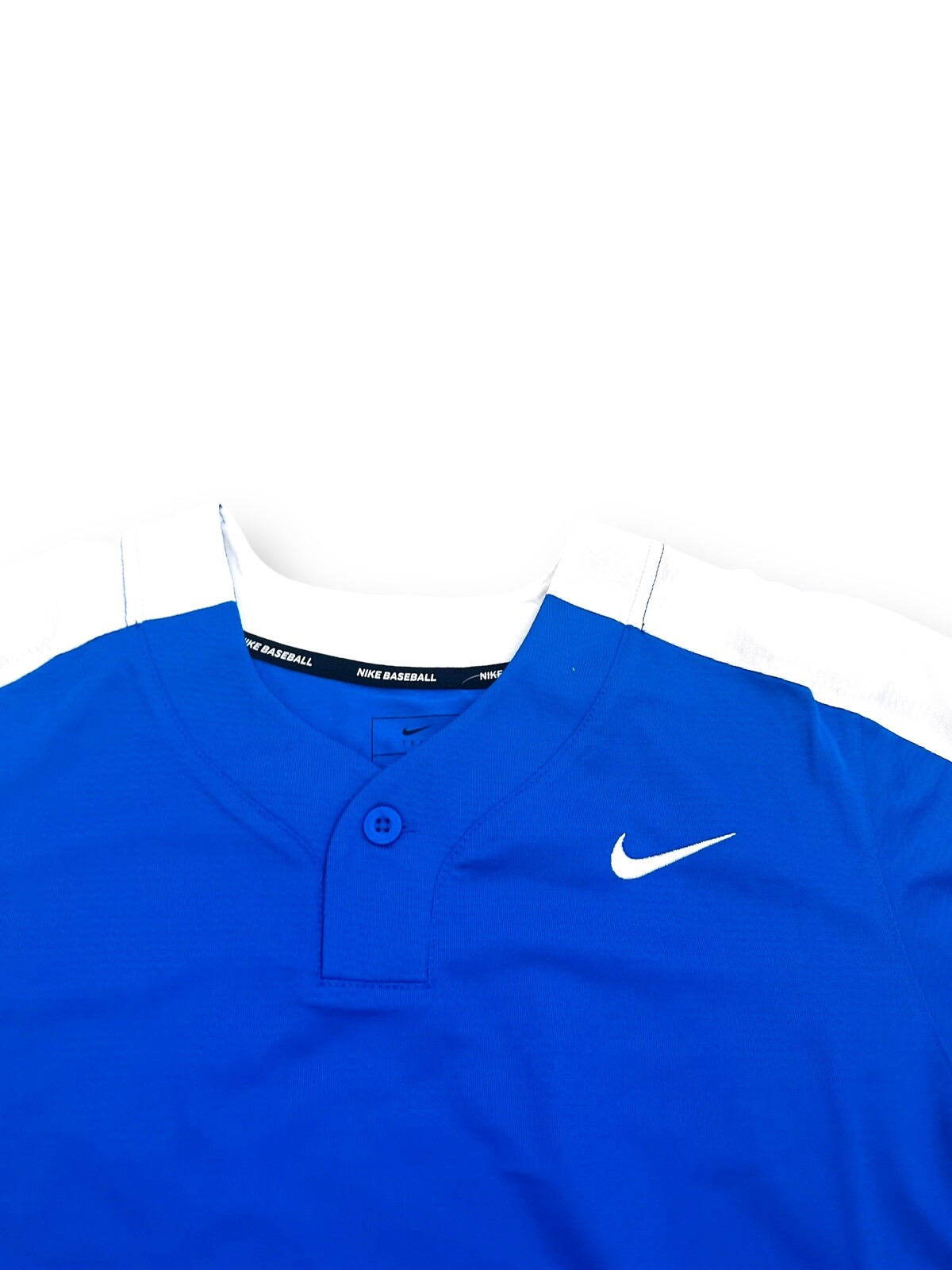 Nike Team Baseball Practice One Button Henley Medium Blue BQ5399-494 gallery