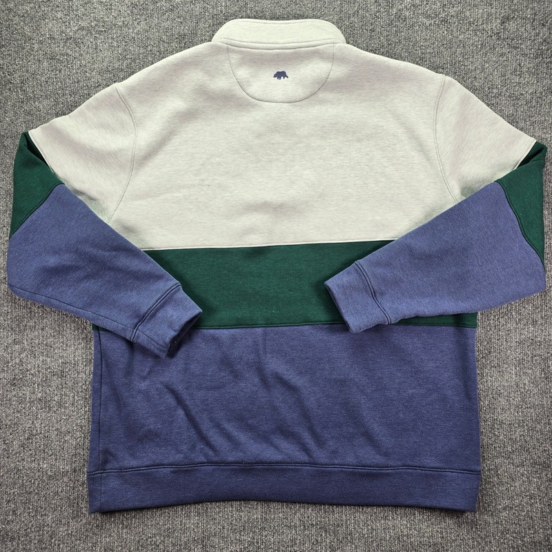 Onward Reserve 1/4 Zip Pullover XXL 2XL Gray Green Navy Colorblock Performance gallery