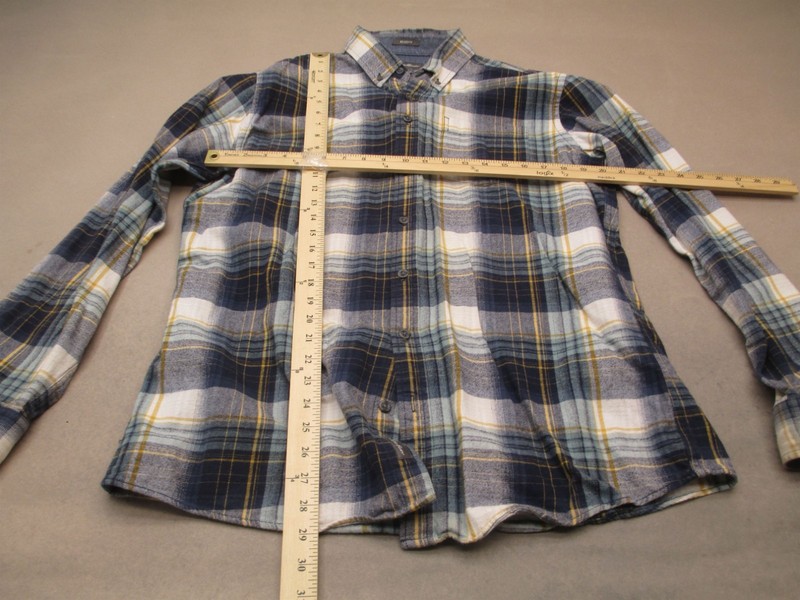 Eddie Bauer Size L Tall Mens Multicolor Plaid 100% Cotton Button Up Shirt 339 gallery
