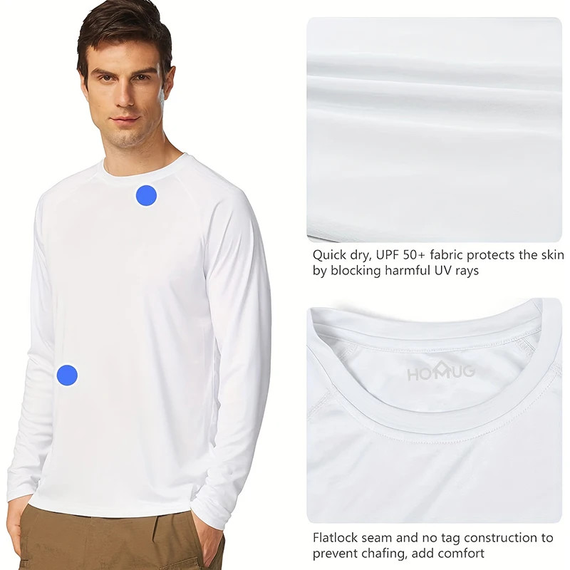 Men's Sun Protection shirts Summer UPF 50+ Long Sleeve Quick Dry Men Shirts gallery