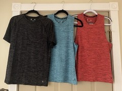 XERSION Black MEN’S SMALL EVERAIR QUICK-DRI TRAINING TEE AND 2 TANKS Red, Teal