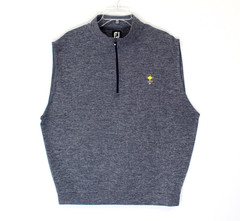 FootJoy Mens L Golf Vest Ryder Cup 1927 Trophy 1/4 Zip Gray FJ Pullover