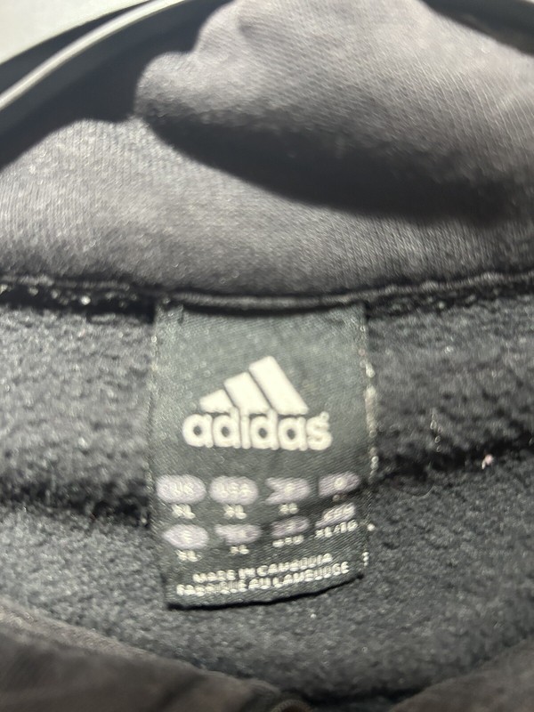 Adidas 1/4 Zip Pullover. Xlg. Great Embroidered Graphic On Back gallery
