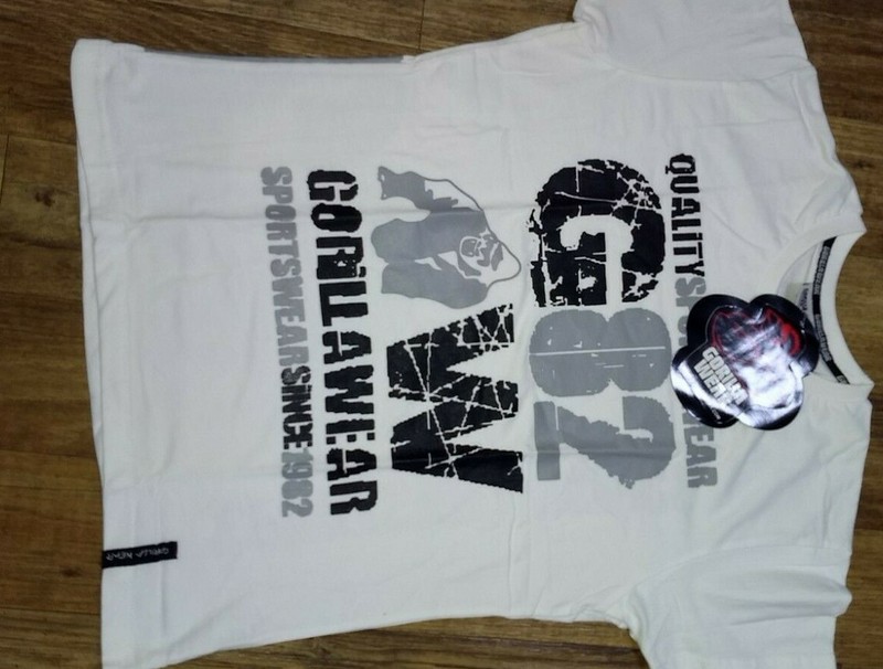 Gorilla Wear Gym T Shirt Bodybuilding Top Workout Cotton M BRAND NEW 82 TEE gallery