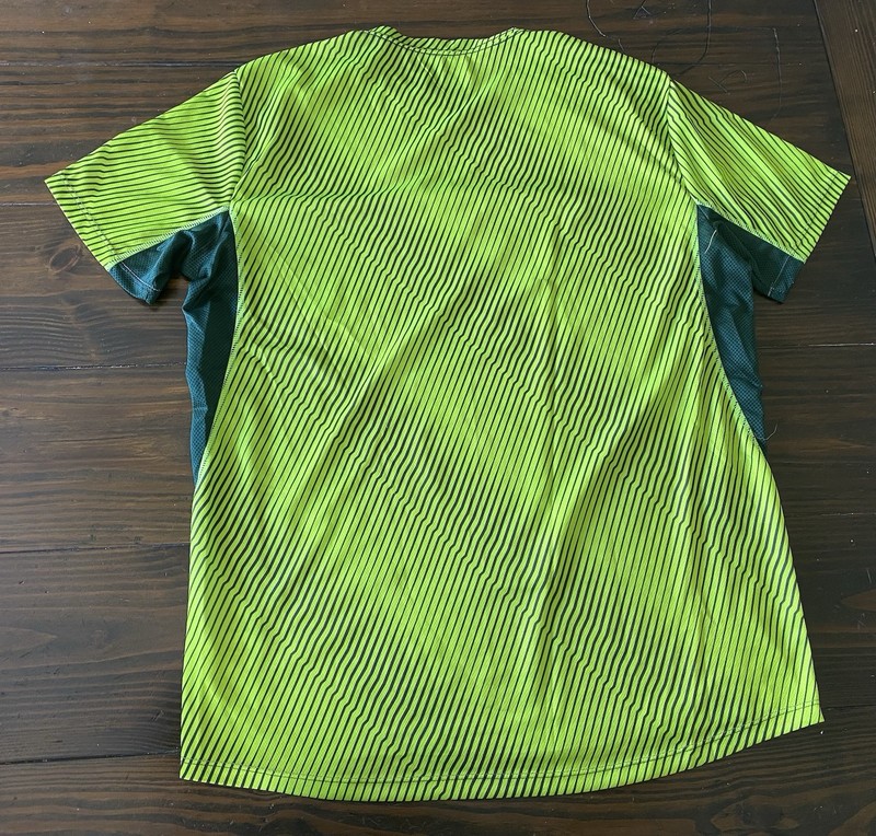 Hind Mens Large 24*7 365 Run Neon Lime Green Stretch Running Shirt XL Quick Dry gallery