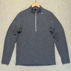 Lululemon Mens Pullover Shirt Heathered Black Surge Warm 1/4 Zip Activewear L