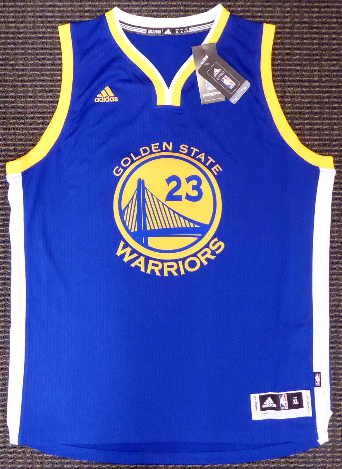 Draymond Green Unsigned Golden State Warriors Blue Adidas Swingman Jersey Size gallery