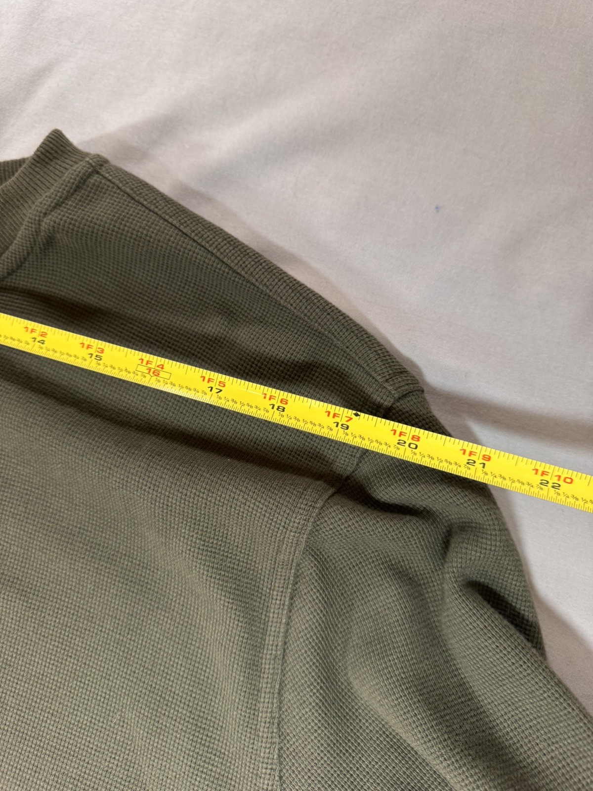 L.L.Bean Mens XL Olive Green Henley Long Sleeve Shirt Traditional Fit gallery