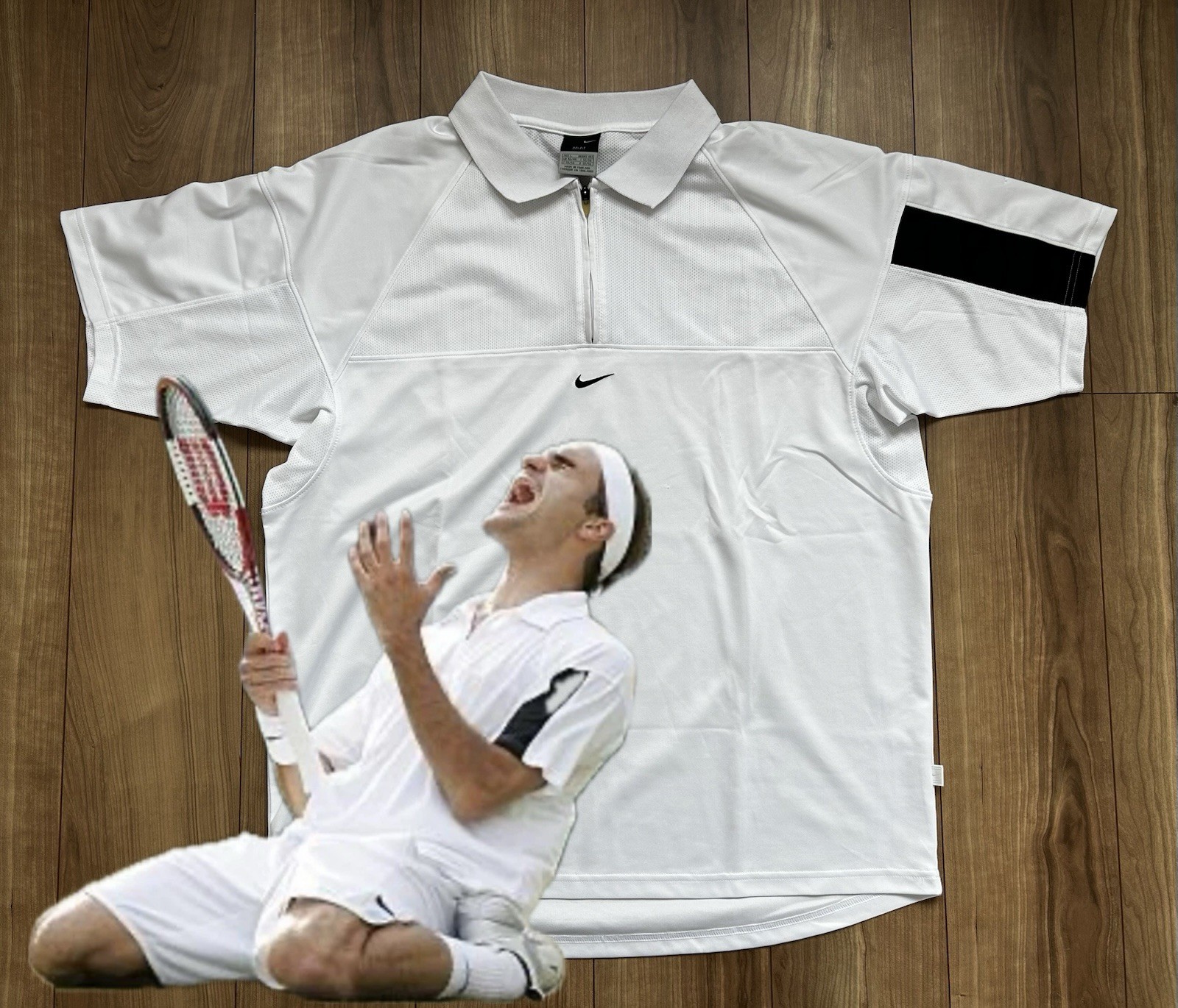 Roger Federer Nike 2004 Wimbledon Polo Shirt size:M(JPN L) RF gallery