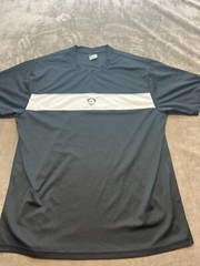 Nike Dri Fit Short Sleeve T Shirt Mens Large Black and Grey Color Block