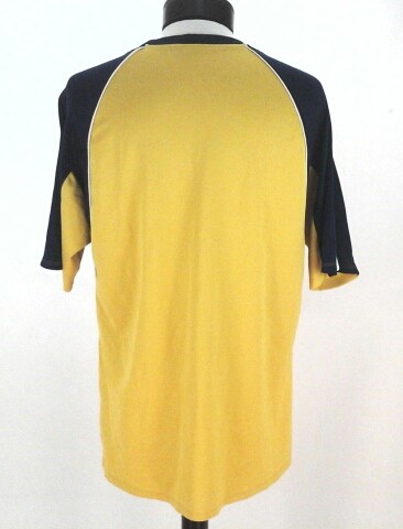 ADIDAS 3 Stripes VTG 90'S' Jersey Yellow/Blue Soccer Futbol Active Mens Medium M gallery