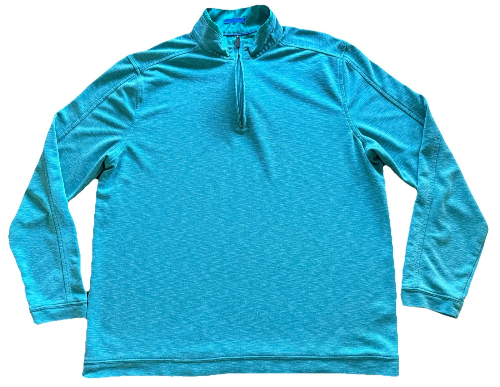 Johnston & Murphy 1/4 Performance Pullover Shirt Mens L Green MODAL Golf Stretch gallery