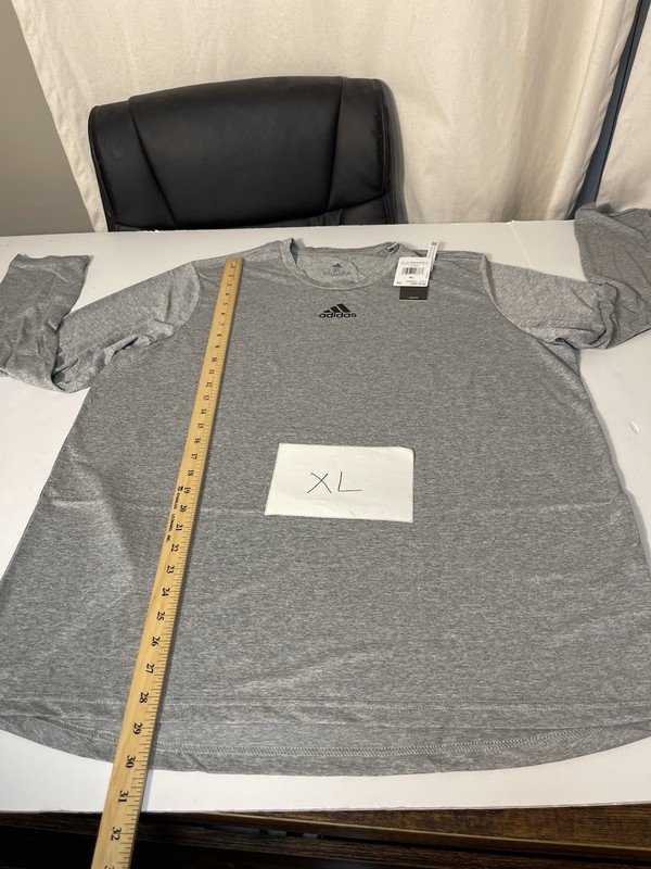 Adidas Men’s Creator Long Sleeve Sports Training Shirt Gray Size XL New gallery