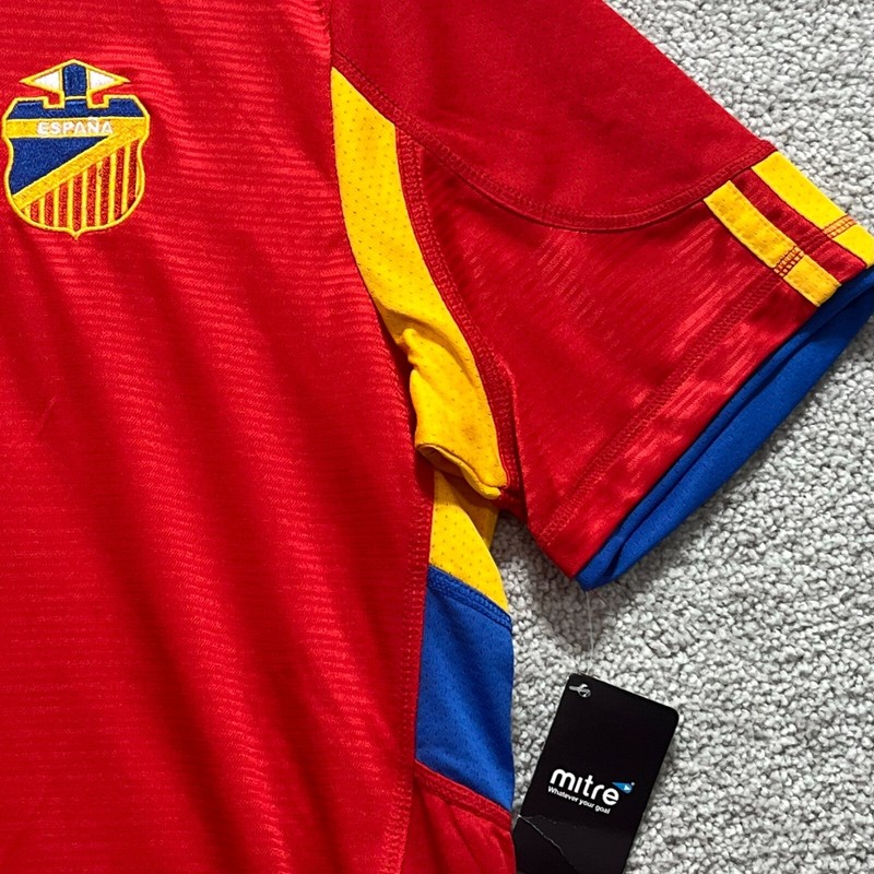 Mitre Shirt Men's Medium Red Spain Espana Soccer Jersey Cool Fit Short Sleeves gallery