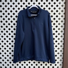 Under Armour Golf Sweatshirt Mens Sz XL Navy Blue Sweater Golfer 1/4 Zip Loose