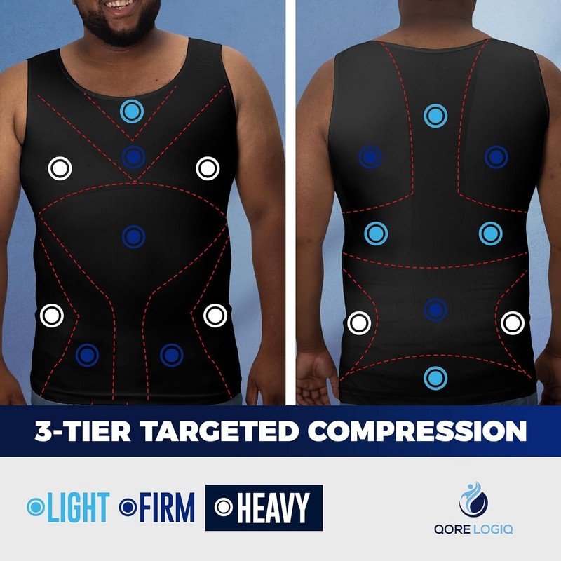 Comfortable Shaping Compression Tank Top for Men - Reduce Chest Appearance gallery