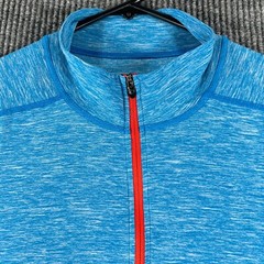 American Eagle Shirt AE Active Mens Medium Blue Long Sleeve 1/4 Zip Pullover