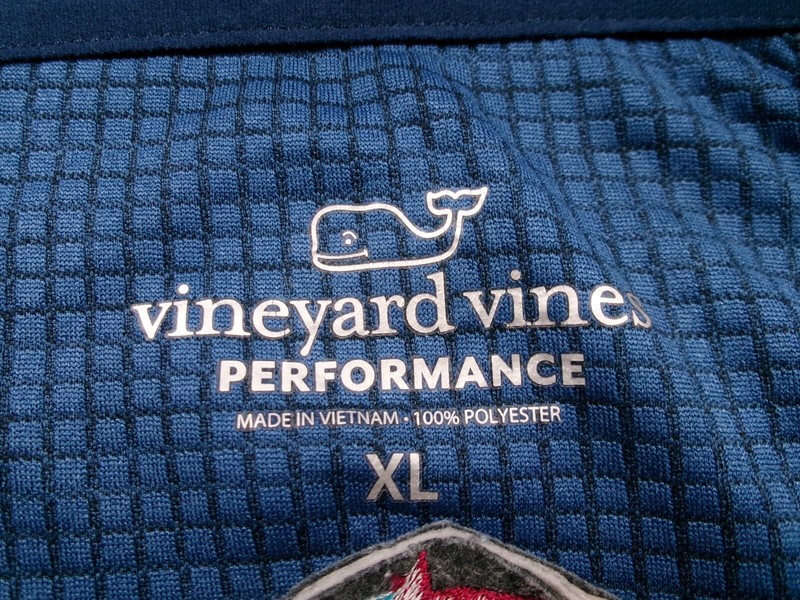 Vineyard Vines Pullover Mens Extra Large Blue Performance Wicking 1/4 Zip Waffle gallery