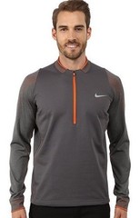 Nike Golf Dri-FIT 1/2-Zip Pullover | Men’s Large | Gray & Orange