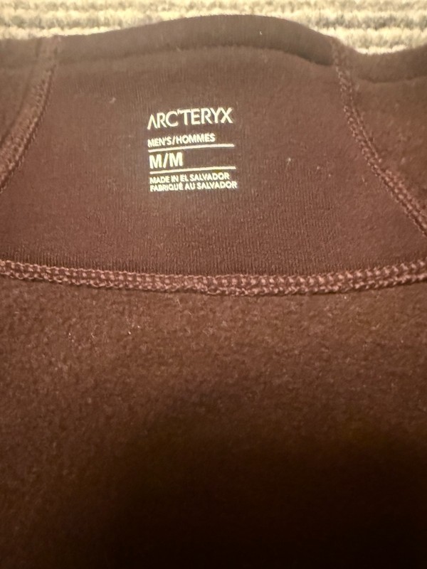 Arc'teryx Rho Heavyweight Zip Neck - Burgundy - Medium gallery